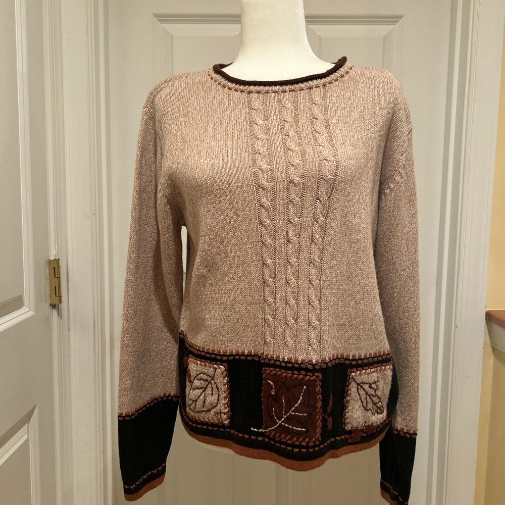 Vintage Cabin Creek Cottage Core Autumnal Sweater in Ramie Cotton Size Medium